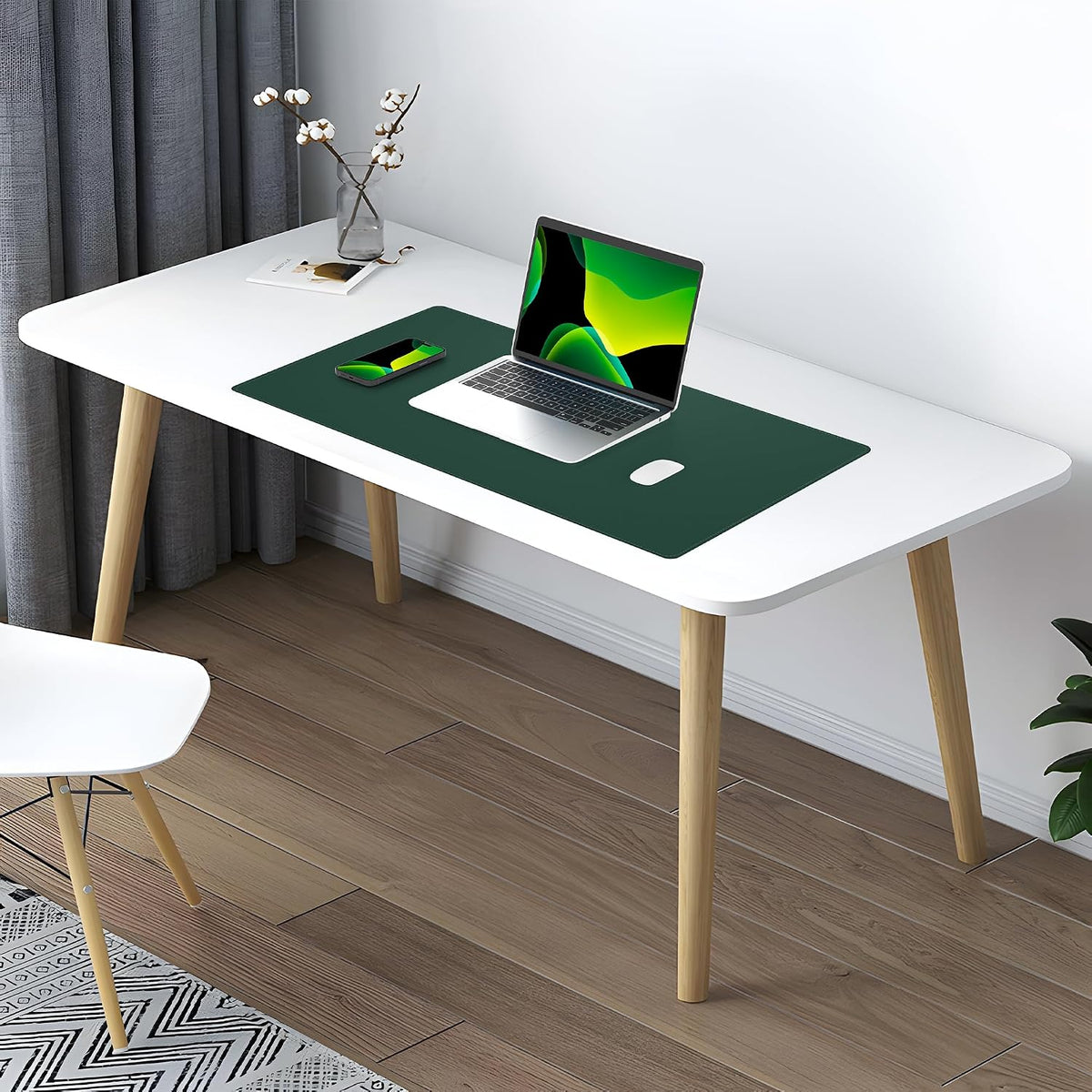 Large Desk Mat, 47" x 17", Black