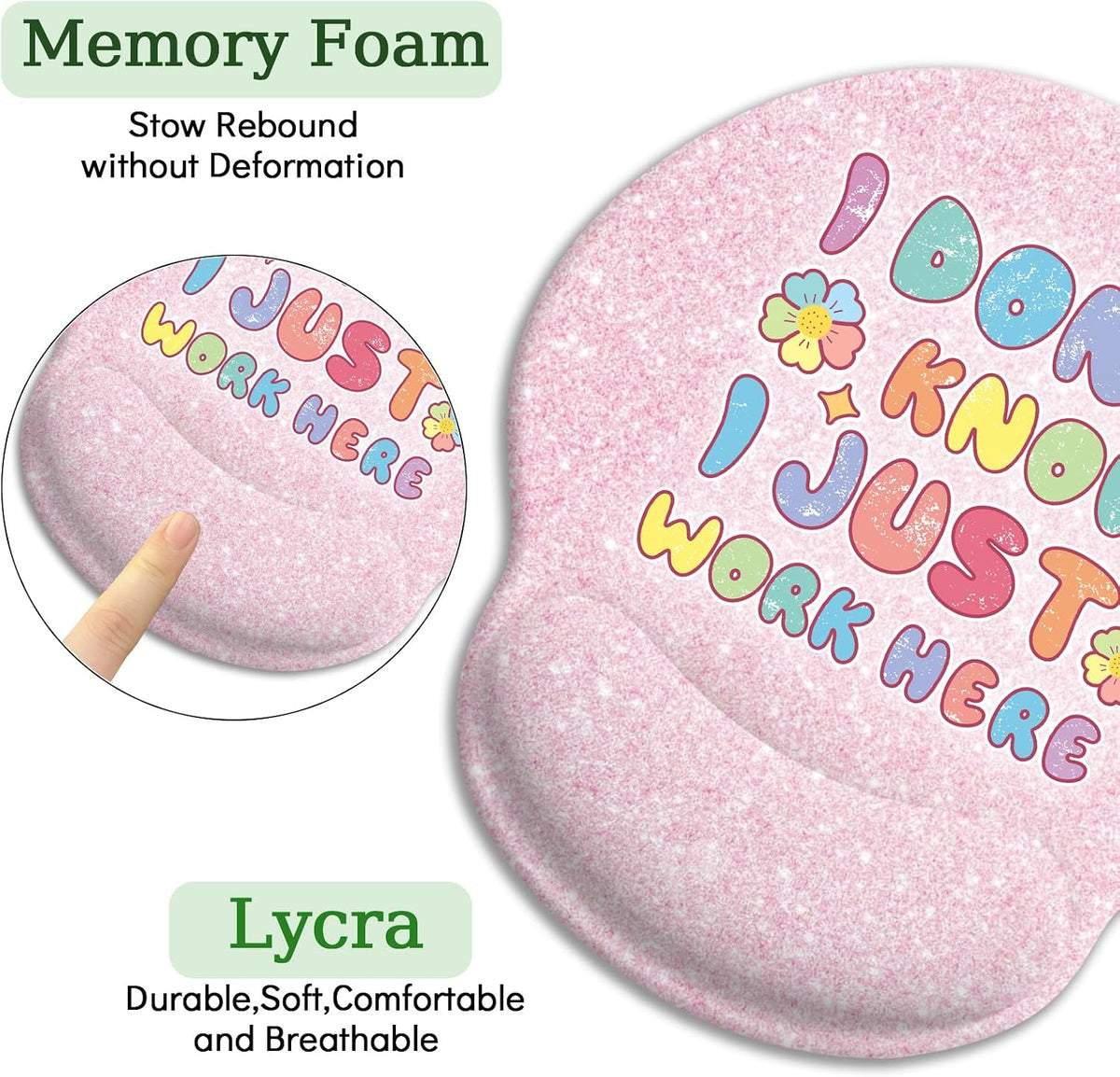 LIMKRIAN Cat Ergonomic Mouse Pad with Wrist Rest, Gaming Mouse Pad with Wrist Support, Funny Mouse Pads for Desk, Computer Mousepad with Non-Slip Pain Relief PU Base, Cute Office Desk Accessories - Colors B