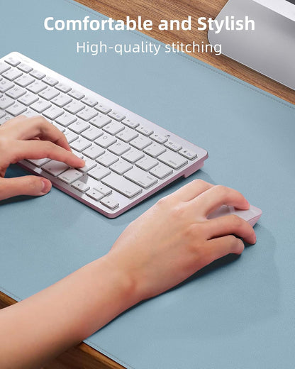 AFIING Large Desk Mat 55" x 24" - PU Leather Desk Pad Protector, Waterproof Non-Slip Extended Mouse Pad for Office Desk, Keyboard, Laptop and Home Workspace (Black)