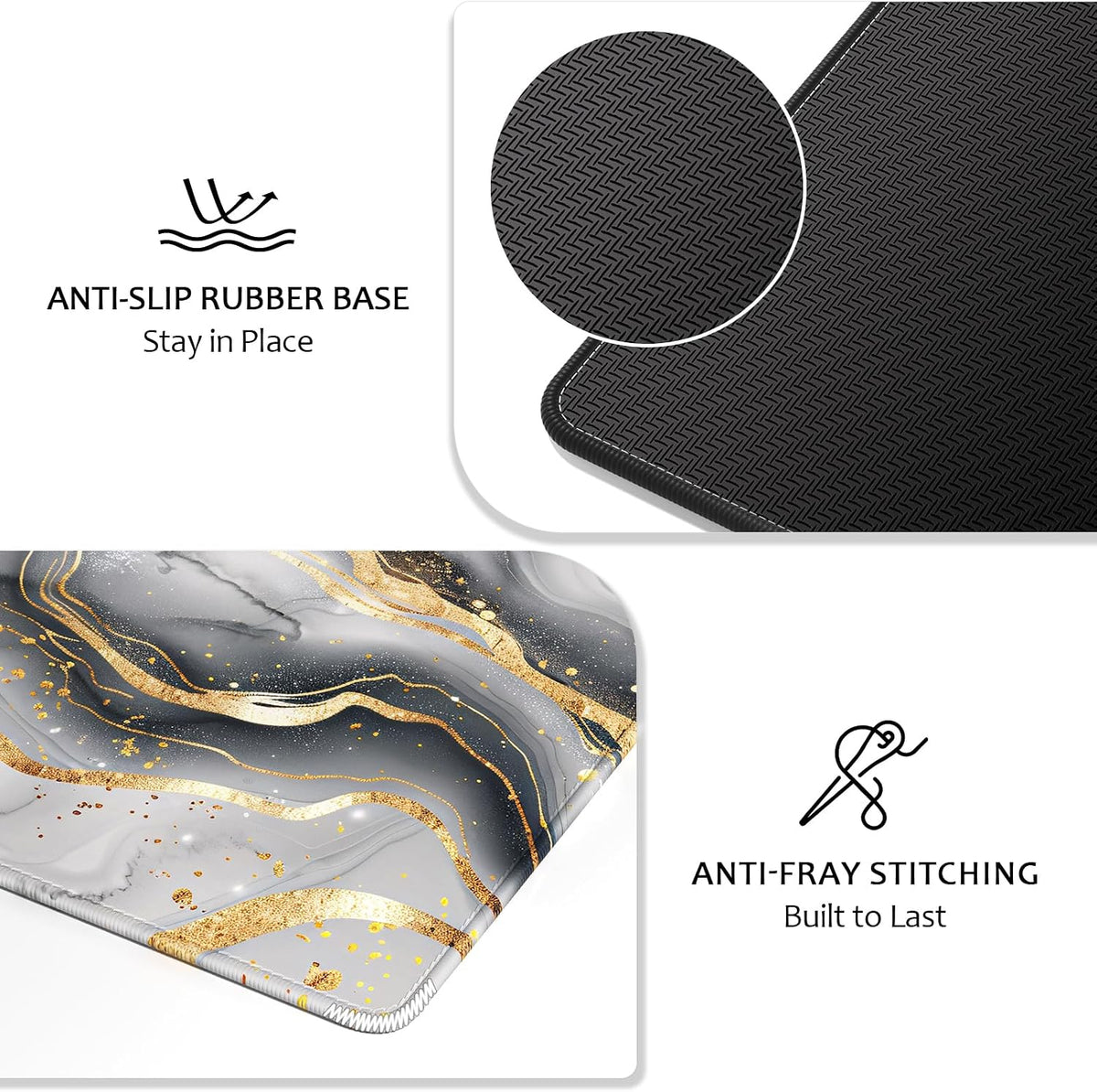 Auhoahsil Desk Mat, Ultra Large Mouse Pad, XXL Gaming Mousepad, Green Tropical Leaves Deskpad, Big Extended Full Size Mouse Pad, Desktop Desk Matt for Keyboard, Laptop & Computer, 35.5 x 15.7 in - Colors B