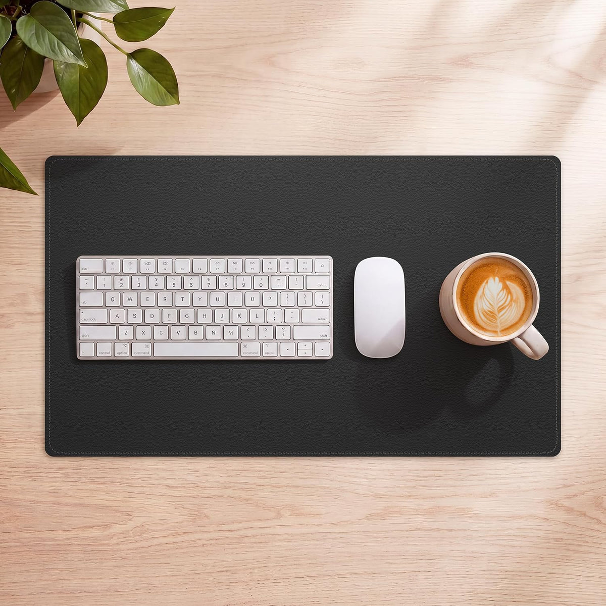 Large Desk Mat, 47" x 17", Black