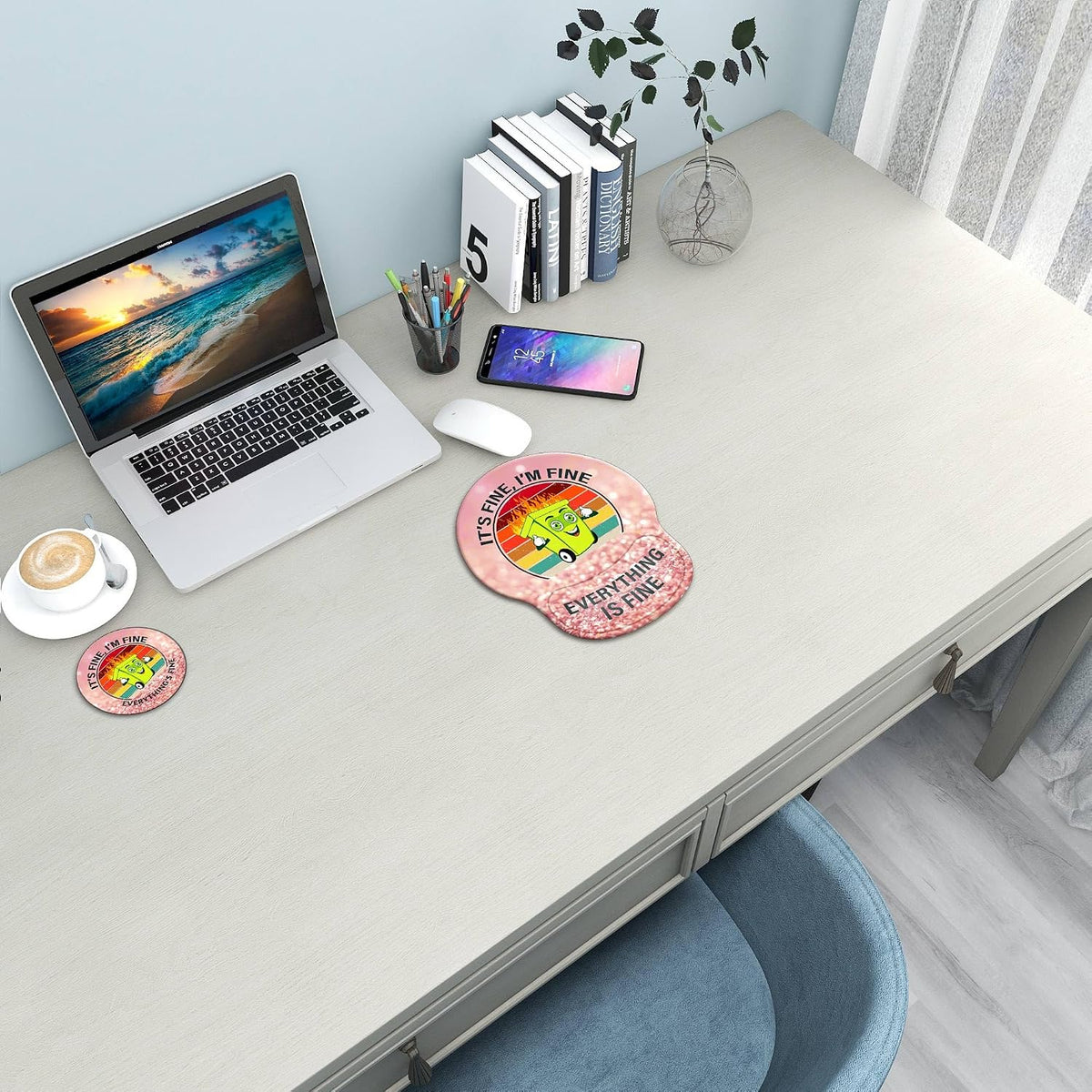 Ergonomic Mouse Pad with Wrist Rest Support,Gel Mouse Pads for Desk - Colors A