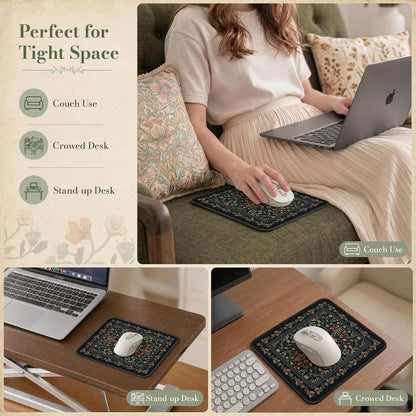 iCasso Desk Mat for Keyboard and Mouse, Large Mouse Pad, Desk Pad Mat, Anti-Slip Big Mousepad with Stitched Edges for Computer Desktop(Deep Green)