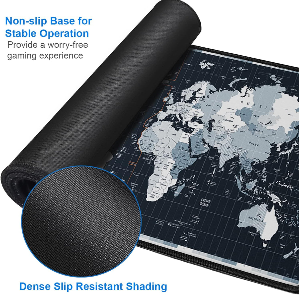 Large Gaming Mouse Pad, 31.5x15.7 inch Large Extended Computer Keyboard Mouse Mat, Water Resist Non-Slip Mousepad Rubber Base Long XXL Desk Mouse Pad for Work & Gaming, Office & Home, Black