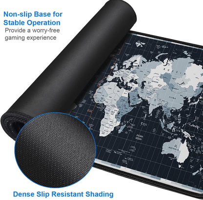 Large Gaming Mouse Pad, 31.5x15.7 inch Large Extended Computer Keyboard Mouse Mat, Water Resist Non-Slip Mousepad Rubber Base Long XXL Desk Mouse Pad for Work & Gaming, Office & Home, Black