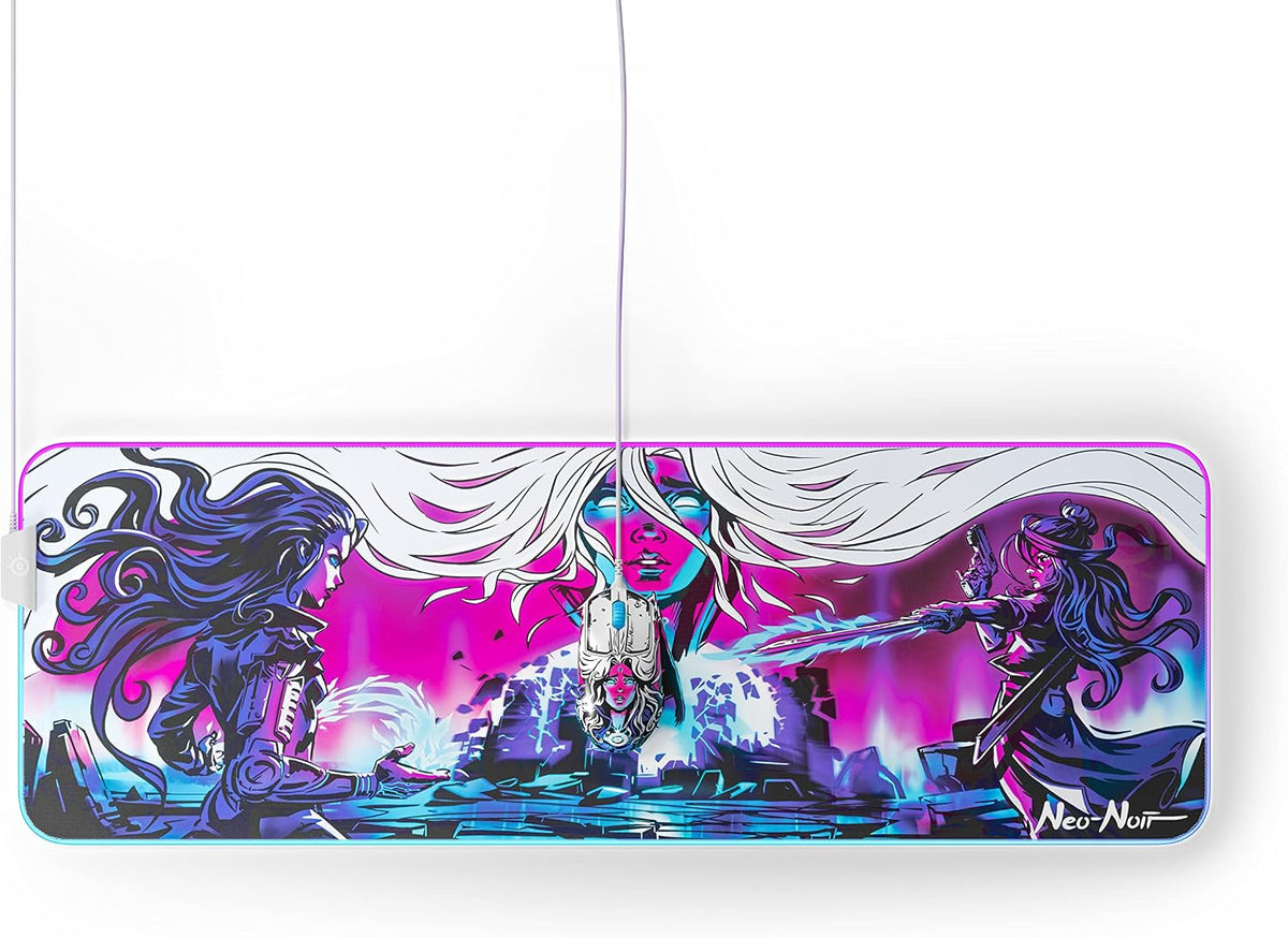 QcK Gaming Mouse Pad - XXL Cloth - Peak Tracking and Stability - Esports Mousepad - Never-Slip - Full Desk Coverage