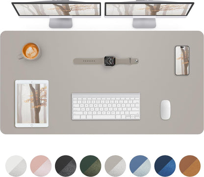 Large Desk pad mat,Mouse Pad,Office Desk Mat, Non-Slip PU Leather Desk Blotter,Large Desk pad,Waterproof Keyboard mat for Office/Home/Decor (Black,48" x 17")