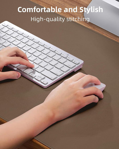 AFIING Large Desk Mat 55" x 24" - PU Leather Desk Pad Protector, Waterproof Non-Slip Extended Mouse Pad for Office Desk, Keyboard, Laptop and Home Workspace (Black)