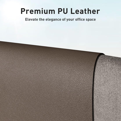 Aothia Leather Office Desk Pad Protector, Non-Slip PU Leather Desk Blotter, Waterproof Laptop Writing Mouse Pad for Office and Home, Black, 31.5" x 15.7" - Colors B