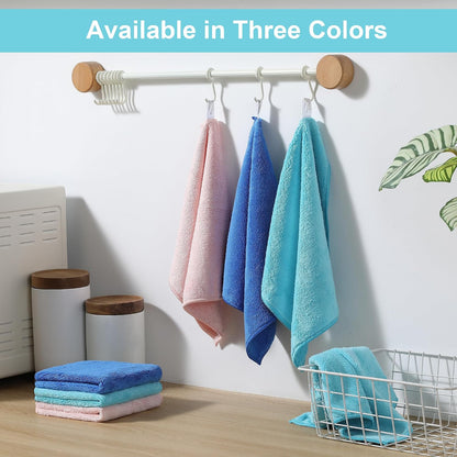 18 Pack Microfiber Cleaning Cloth, Kitchen Towels for Dish Drying Washing, Absorbent Streak Free Lint Free Rags for Cleaning, Reusable and Washable Towels - 10" x 10"