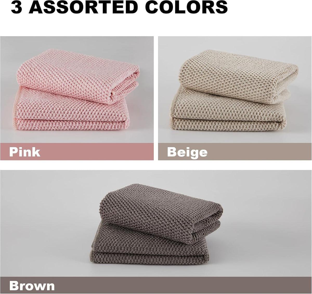 18 Pack Microfiber Cleaning Cloth, Kitchen Towels for Dish Drying Washing, Absorbent Streak Free Lint Free Rags for Cleaning, Reusable and Washable Towels - 10" x 10"