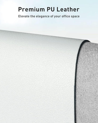 Aothia Leather Office Desk Pad Protector, Non-Slip PU Leather Desk Blotter, Waterproof Laptop Writing Mouse Pad for Office and Home, Black, 31.5" x 15.7" - Colors A