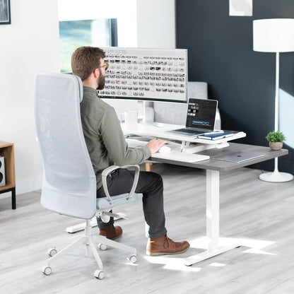 Black 32 in Standing Desk Converter, DESK-V000K
