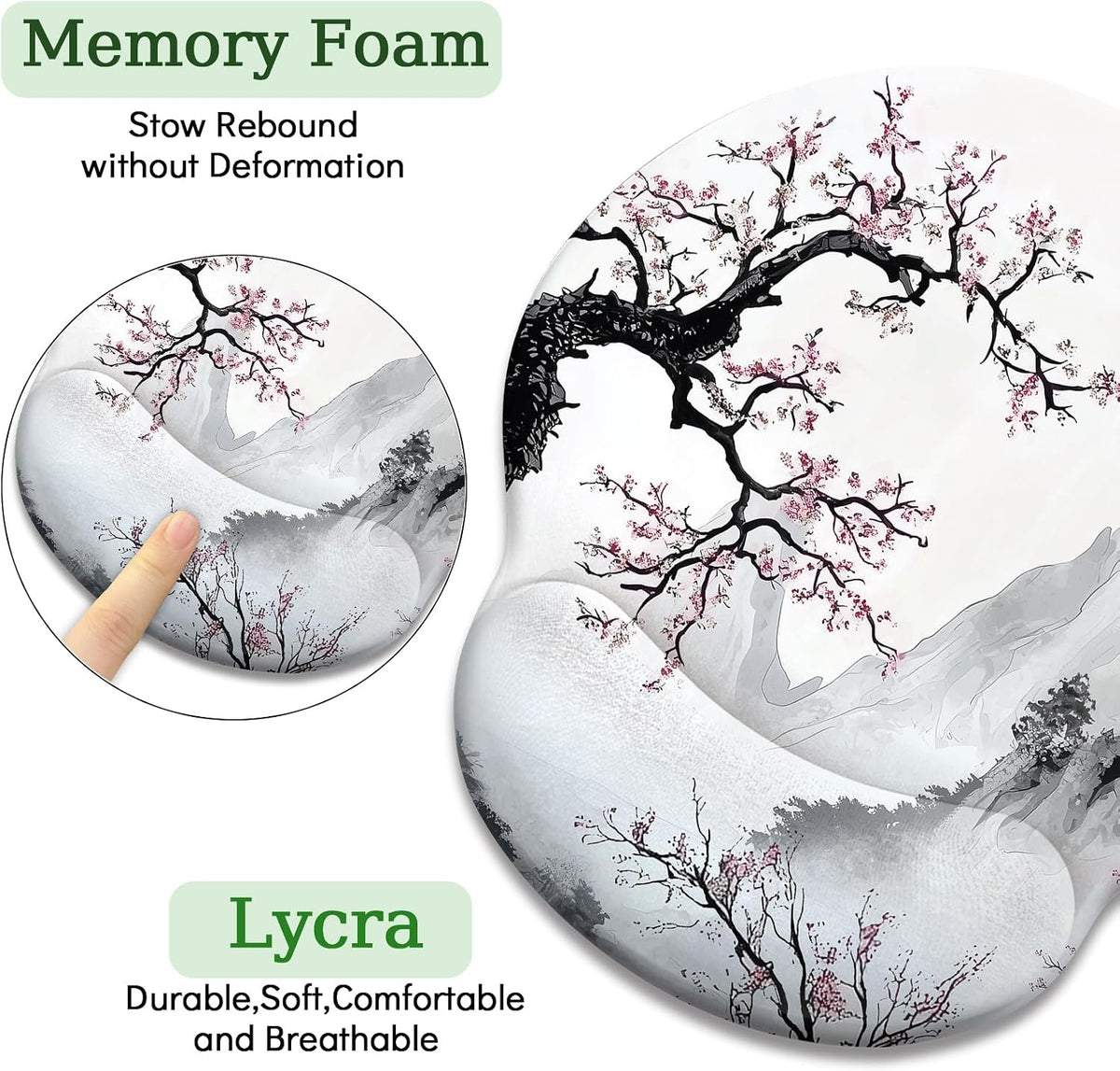 Funny Ergonomic Mouse Pad with Wrist Rest, Cat Desk Decor Gifts - Colors A