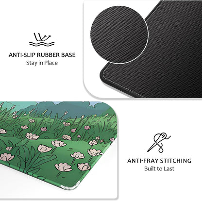 Auhoahsil Desk Mat, Ultra Large Mouse Pad, XXL Gaming Mousepad, Green Tropical Leaves Deskpad, Big Extended Full Size Mouse Pad, Desktop Desk Matt for Keyboard, Laptop & Computer, 35.5 x 15.7 in - Colors A