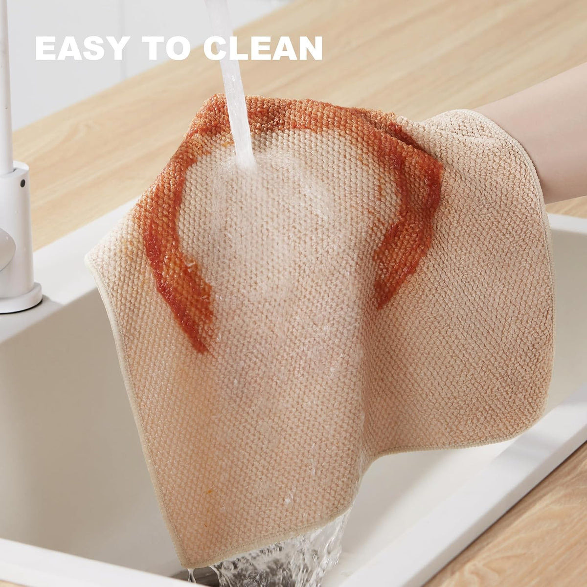 18 Pack Microfiber Cleaning Cloth, Kitchen Towels for Dish Drying Washing, Absorbent Streak Free Lint Free Rags for Cleaning, Reusable and Washable Towels - 10" x 10"
