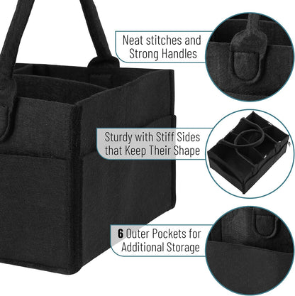 Baby Diaper Caddy Organizer, Gray, Medium