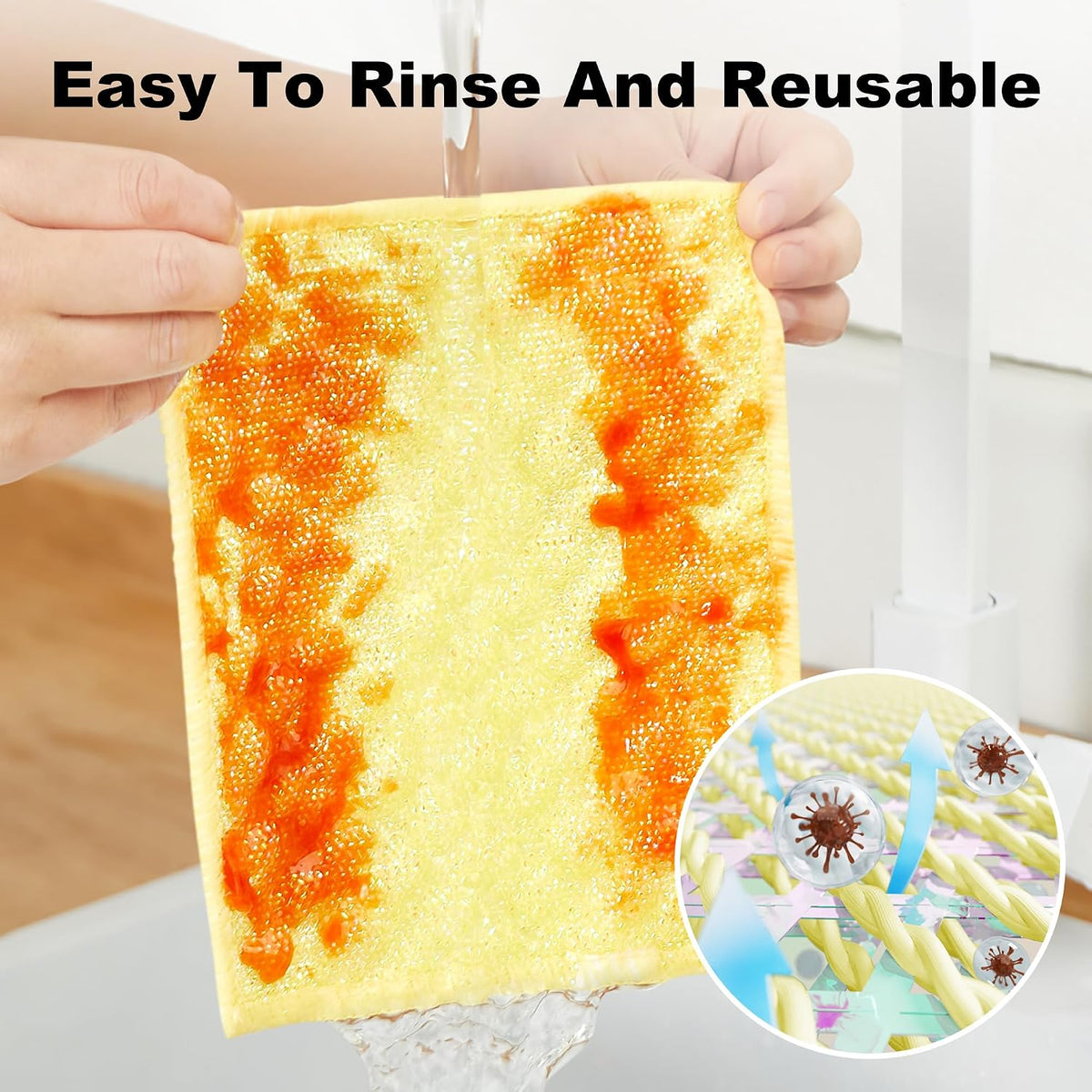 18 Pack Microfiber Cleaning Cloth, Kitchen Towels for Dish Drying Washing, Absorbent Streak Free Lint Free Rags for Cleaning, Reusable and Washable Towels - 10" x 10"