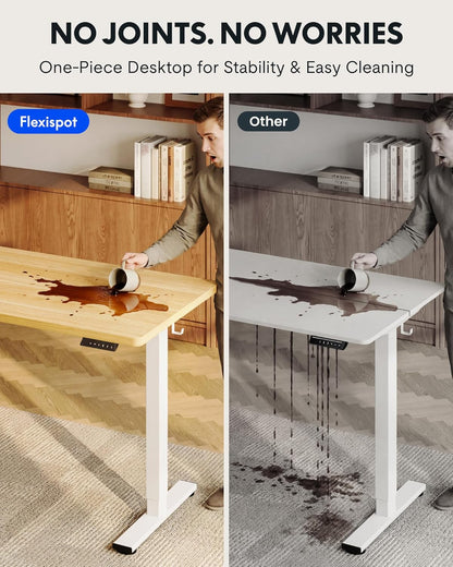 EN1 48"x24" One-Piece Standing Desk, White