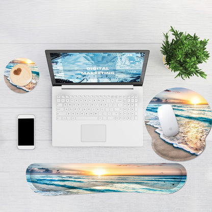 Ergonomic Mouse Pad with Wrist Rest and Keyboard Wrist Rest, Mousepad