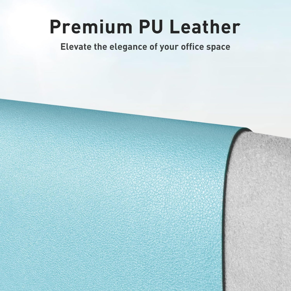 Aothia Leather Office Desk Pad Protector, Non-Slip PU Leather Desk Blotter, Waterproof Laptop Writing Mouse Pad for Office and Home, Black, 31.5" x 15.7" - Colors B