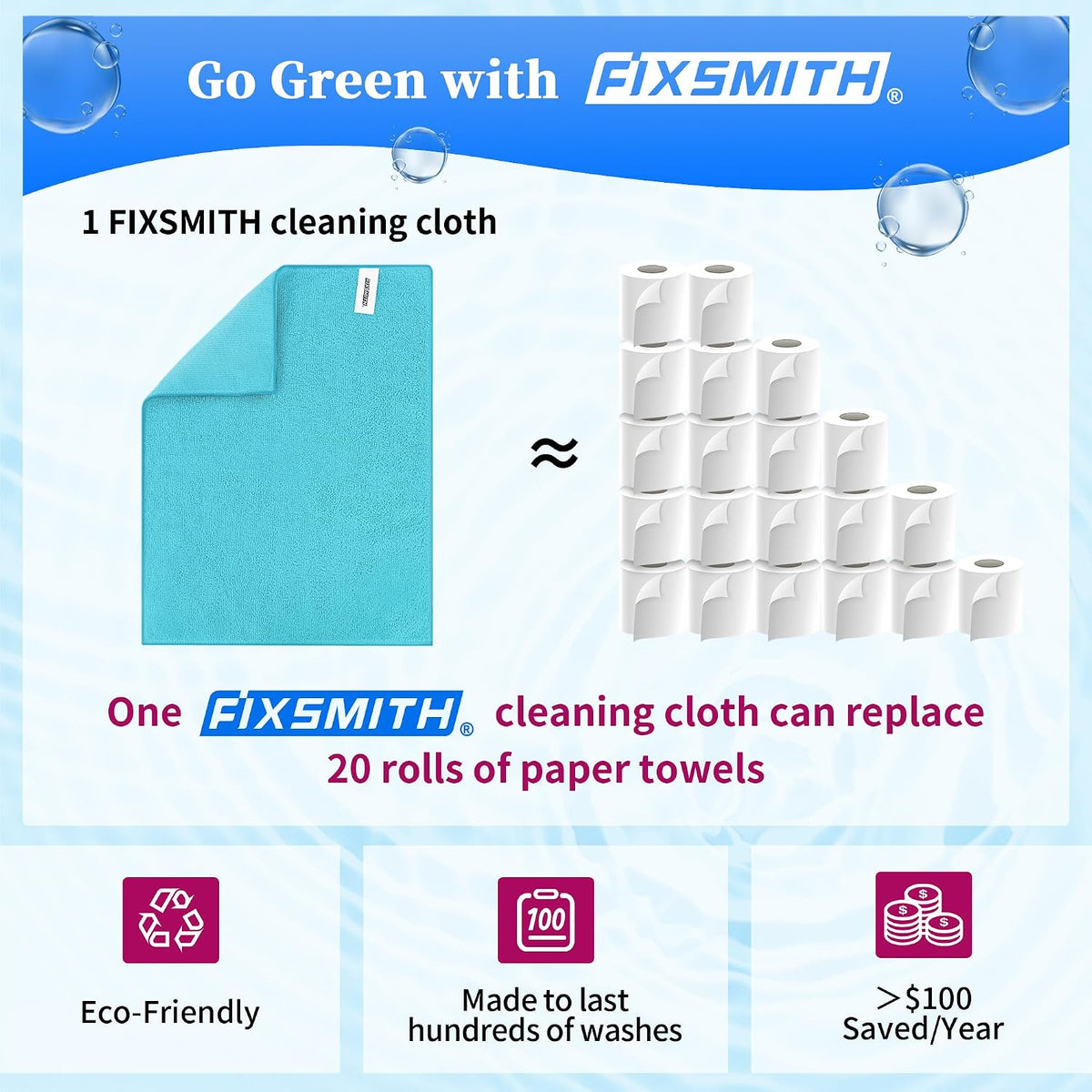 Shop Towels, Pack of 200, Grey Microfiber Cleaning Cloth Bulk, Microfiber Towels for Cars, All-Purpose Absorbent Cleaning Rags, Dust Cloth for Automotive, Mechanic, Garage, 11.5 x 11.5 inch