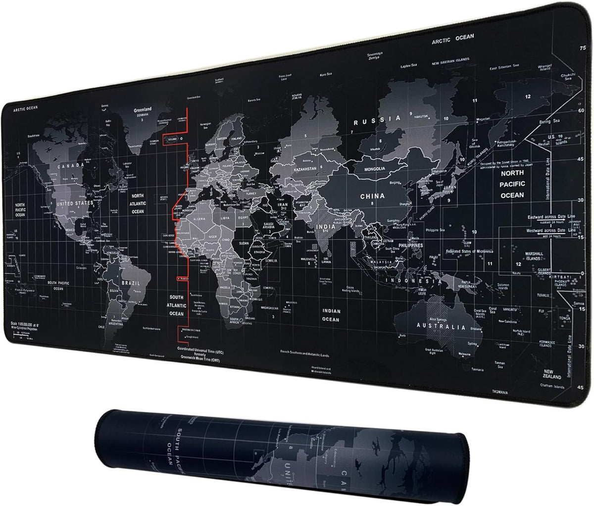 XXL Professional Large Mouse Pad & Computer Game Mouse Mat (35.4x15.7x0.1IN, Map) (90 * 40 Map)