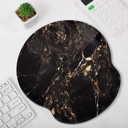 KONVINIT Ergonomic Mouse Pad with Wrist Rest, Small Mousepad with Non-Slip Rubber Base and Smooth Surface, Beach Mouse Pads for Desk, Office Desk Accessories