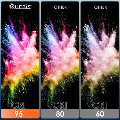 Quntis Monitor Light Bar with Remote, 20.1'' Dual Light Screen Light Bar, Sliding Weighted Clip Fit for All Screens, Adjustable Stepless Dimming, Eye Caring No Glare Gaming Work Desk Lamp, Gray