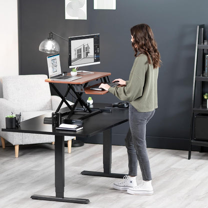 Black 32 in Standing Desk Converter, DESK-V000K