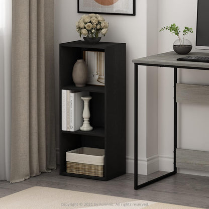 Furinno PASIR Book Shelf, 2-Tier Modern Bookshelf, Open Shelves Bookcase 9 x 12 x 21, Easy Assembly, for Living Room, Bedroom, Home Office, White