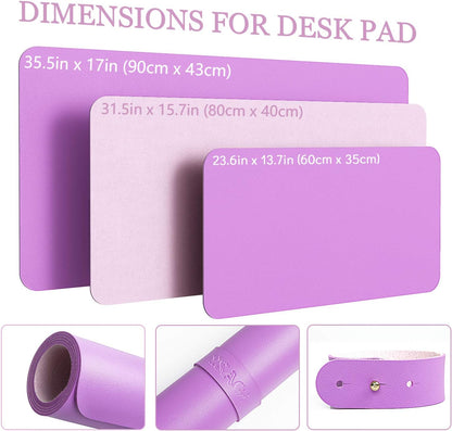 YSAGi Non-Slip Leather Desk Pad, Waterproof Laptop Computer Desk Keyboard Mat, Table Protector Blotter Mat, Large Mouse Pad for Office/Work/Home/Decor(Dark Brown, 31.5" x 15.7")