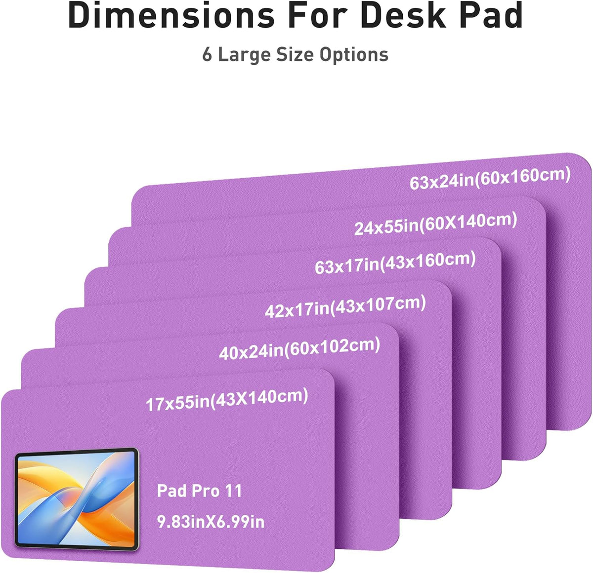 Aothia Leather Office Desk Pad Protector, Non-Slip PU Leather Desk Blotter, Waterproof Laptop Writing Mouse Pad for Office and Home, Black, 31.5" x 15.7" - Colors B