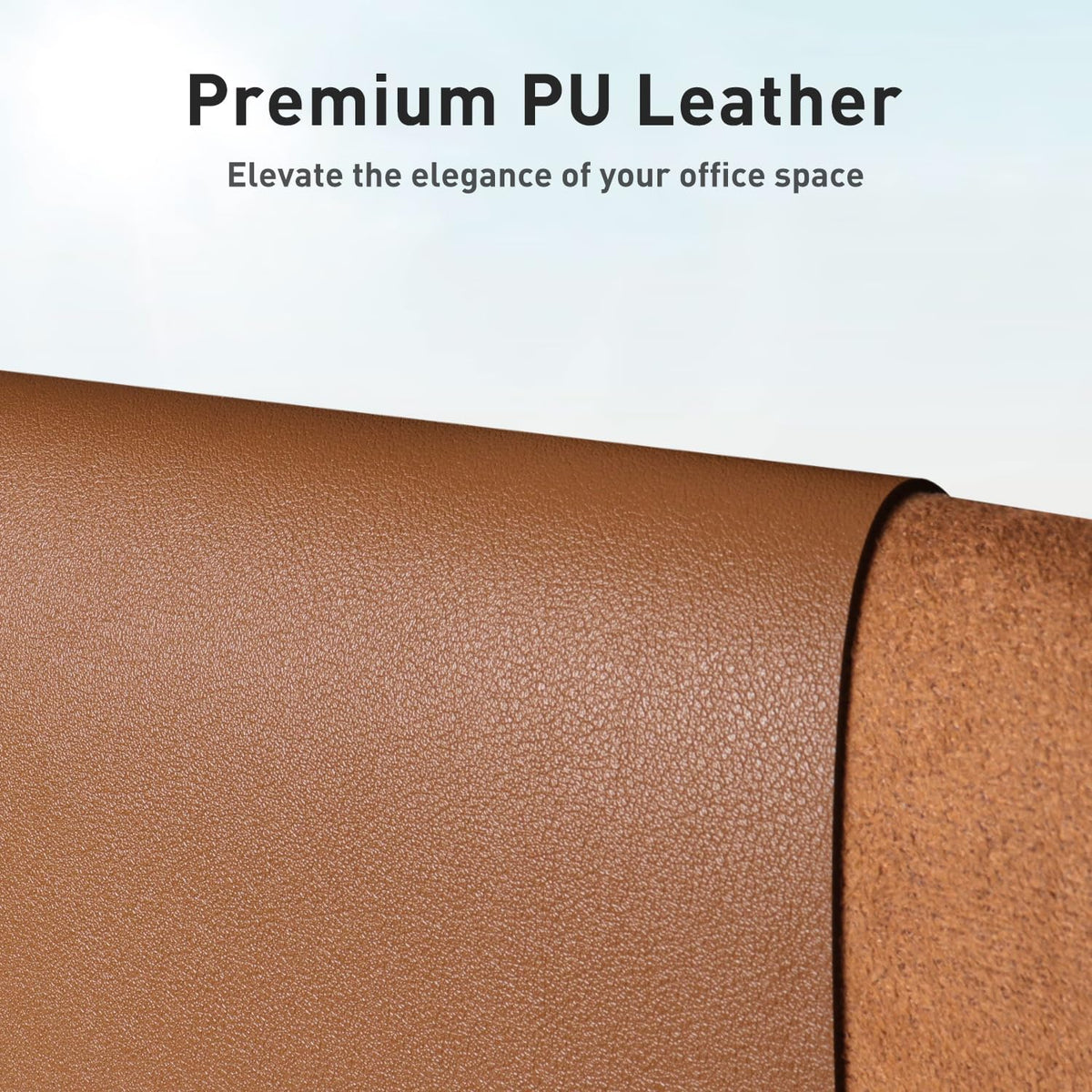 Aothia Leather Office Desk Pad Protector, Non-Slip PU Leather Desk Blotter, Waterproof Laptop Writing Mouse Pad for Office and Home, Black, 31.5" x 15.7" - Colors A