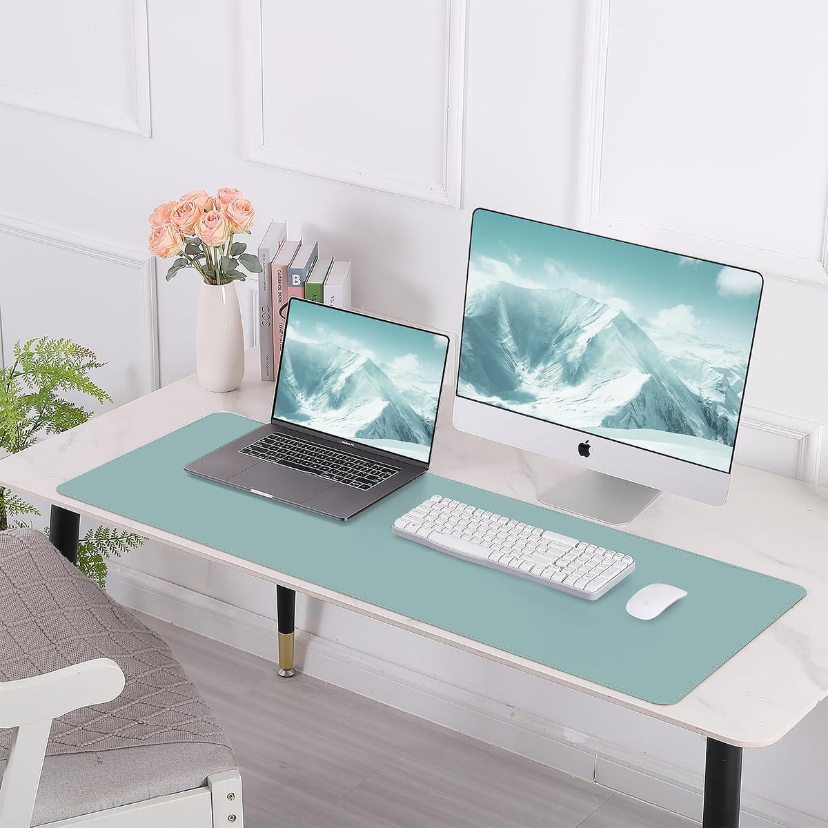 Large Desk Mat, 47" x 17", Black