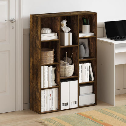 Furinno PASIR Book Shelf, 2-Tier Modern Bookshelf, Open Shelves Bookcase 9 x 12 x 21, Easy Assembly, for Living Room, Bedroom, Home Office, White