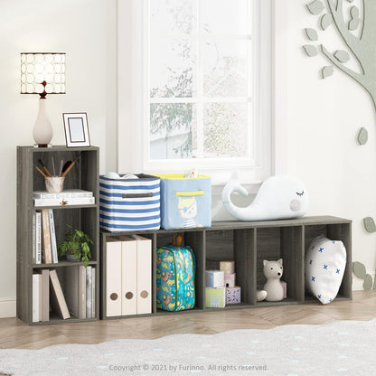 Furinno PASIR Book Shelf, 2-Tier Modern Bookshelf, Open Shelves Bookcase 9 x 12 x 21, Easy Assembly, for Living Room, Bedroom, Home Office, White