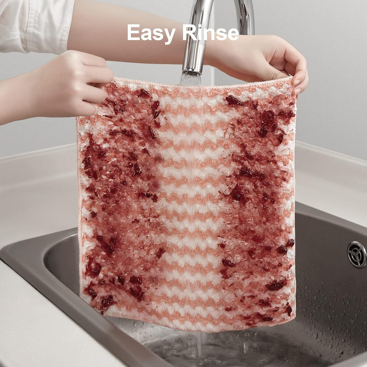 18 Pack Microfiber Cleaning Cloth, Kitchen Towels for Dish Drying Washing, Absorbent Streak Free Lint Free Rags for Cleaning, Reusable and Washable Towels - 10" x 10"