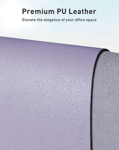 Aothia Leather Office Desk Pad Protector, Non-Slip PU Leather Desk Blotter, Waterproof Laptop Writing Mouse Pad for Office and Home, Black, 31.5" x 15.7" - Colors B