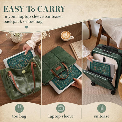 iCasso Desk Mat for Keyboard and Mouse, Large Mouse Pad, Desk Pad Mat, Anti-Slip Big Mousepad with Stitched Edges for Computer Desktop(Deep Green)