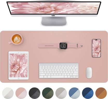 Large Desk pad mat,Mouse Pad,Office Desk Mat, Non-Slip PU Leather Desk Blotter,Large Desk pad,Waterproof Keyboard mat for Office/Home/Decor (Black,48" x 17")