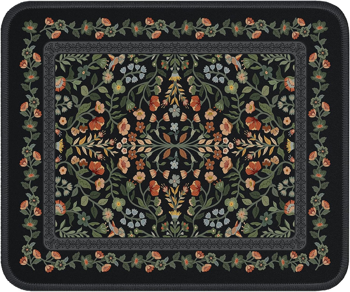 iCasso Desk Mat for Keyboard and Mouse, Large Mouse Pad, Desk Pad Mat, Anti-Slip Big Mousepad with Stitched Edges for Computer Desktop(Deep Green)