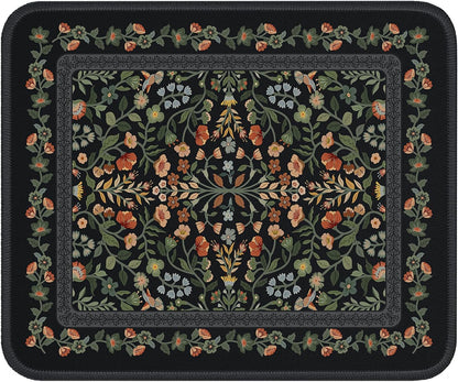 iCasso Desk Mat for Keyboard and Mouse, Large Mouse Pad, Desk Pad Mat, Anti-Slip Big Mousepad with Stitched Edges for Computer Desktop(Deep Green)