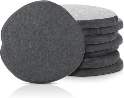 Diatomaceous Earth Coasters Set of 4，Cool Absorbent Quick-Dry Drink Coasters for Desks, Cute Modern Stone Design with Stylish White Aesthetic (4, White)