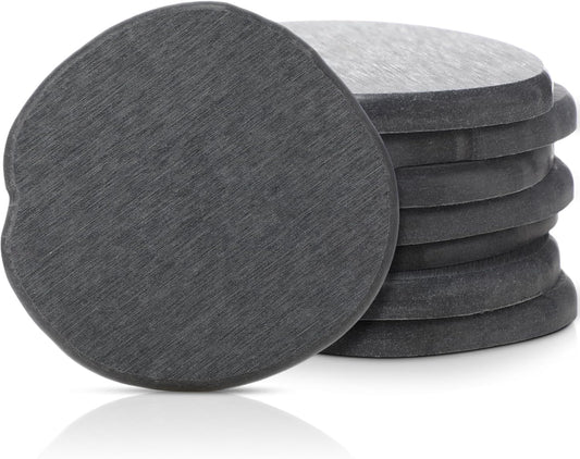 Diatomaceous Earth Coasters Set of 4，Cool Absorbent Quick-Dry Drink Coasters for Desks, Cute Modern Stone Design with Stylish White Aesthetic (4, White)