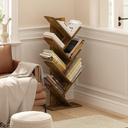 Furinno PASIR Book Shelf, 2-Tier Modern Bookshelf, Open Shelves Bookcase 9 x 12 x 21, Easy Assembly, for Living Room, Bedroom, Home Office, White