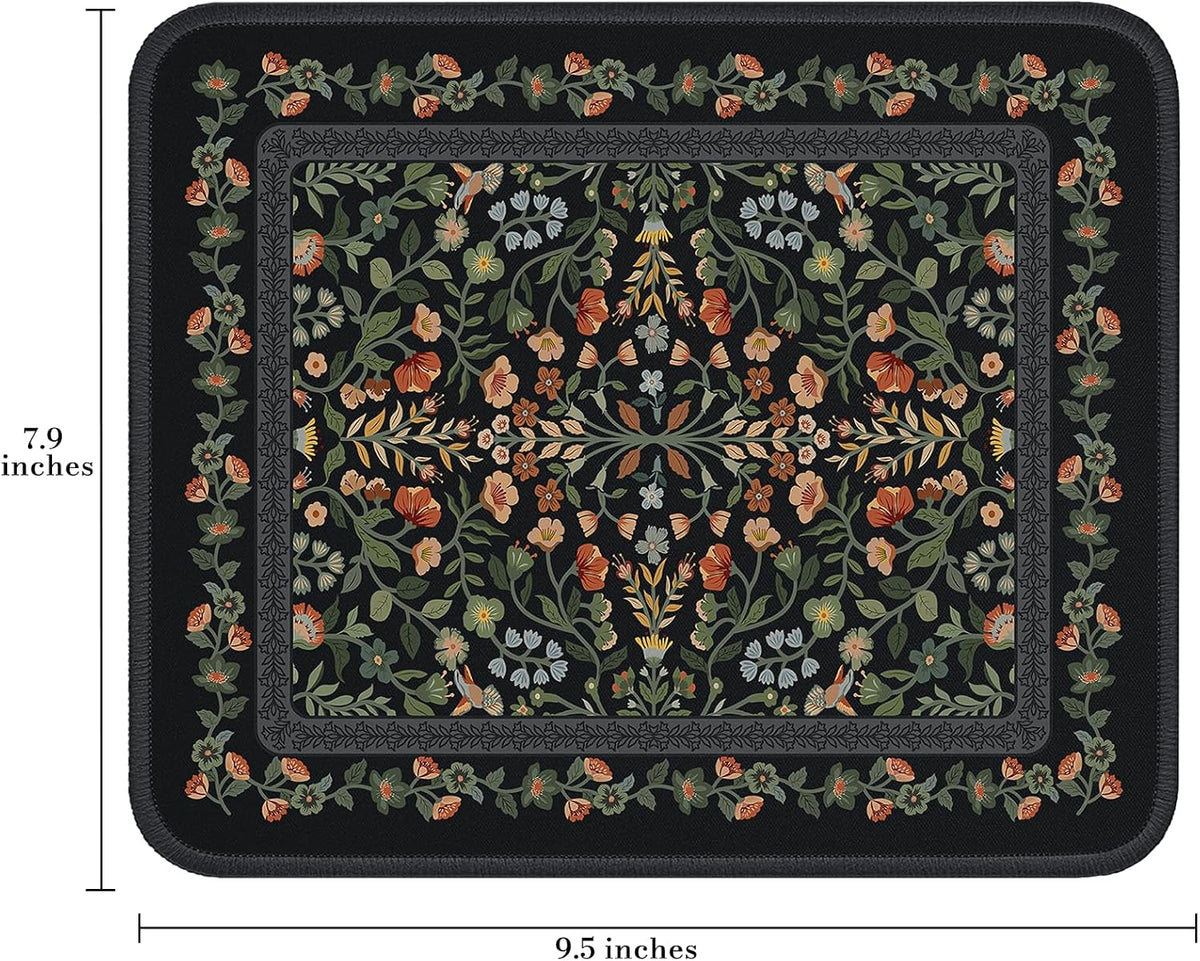 iCasso Desk Mat for Keyboard and Mouse, Large Mouse Pad, Desk Pad Mat, Anti-Slip Big Mousepad with Stitched Edges for Computer Desktop(Deep Green)