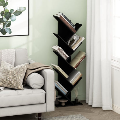 Furinno PASIR Book Shelf, 2-Tier Modern Bookshelf, Open Shelves Bookcase 9 x 12 x 21, Easy Assembly, for Living Room, Bedroom, Home Office, White