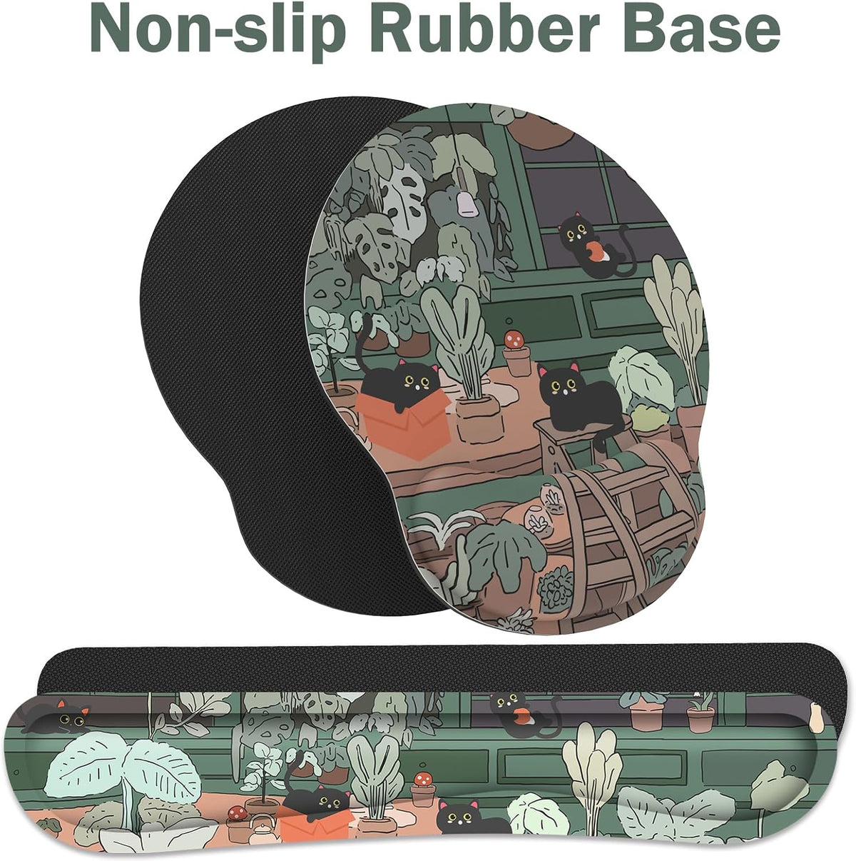Ergonomic Mouse Pad with Wrist Rest and Keyboard Wrist Rest, Mousepad