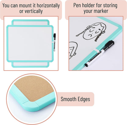 Dry Erase Board, 14” x 11”, White Frame